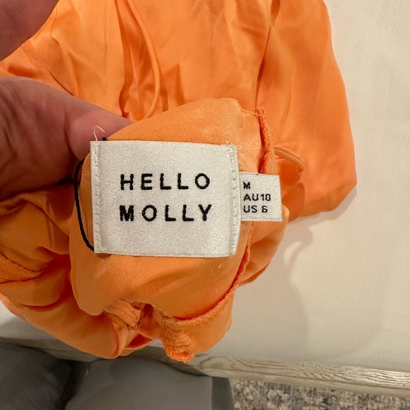 Hello Molly Golden Thoughts Midi Dress in Orange - Picture 4 of 6